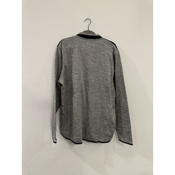 Under Armour Sweatshirt Mens XL Loose Quarter Zip Pullover Gray Black - Picture 3 of 4